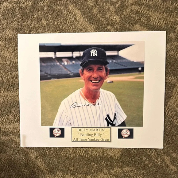 Billy Martin Yankees Signed Photo - Picture 1 of 1